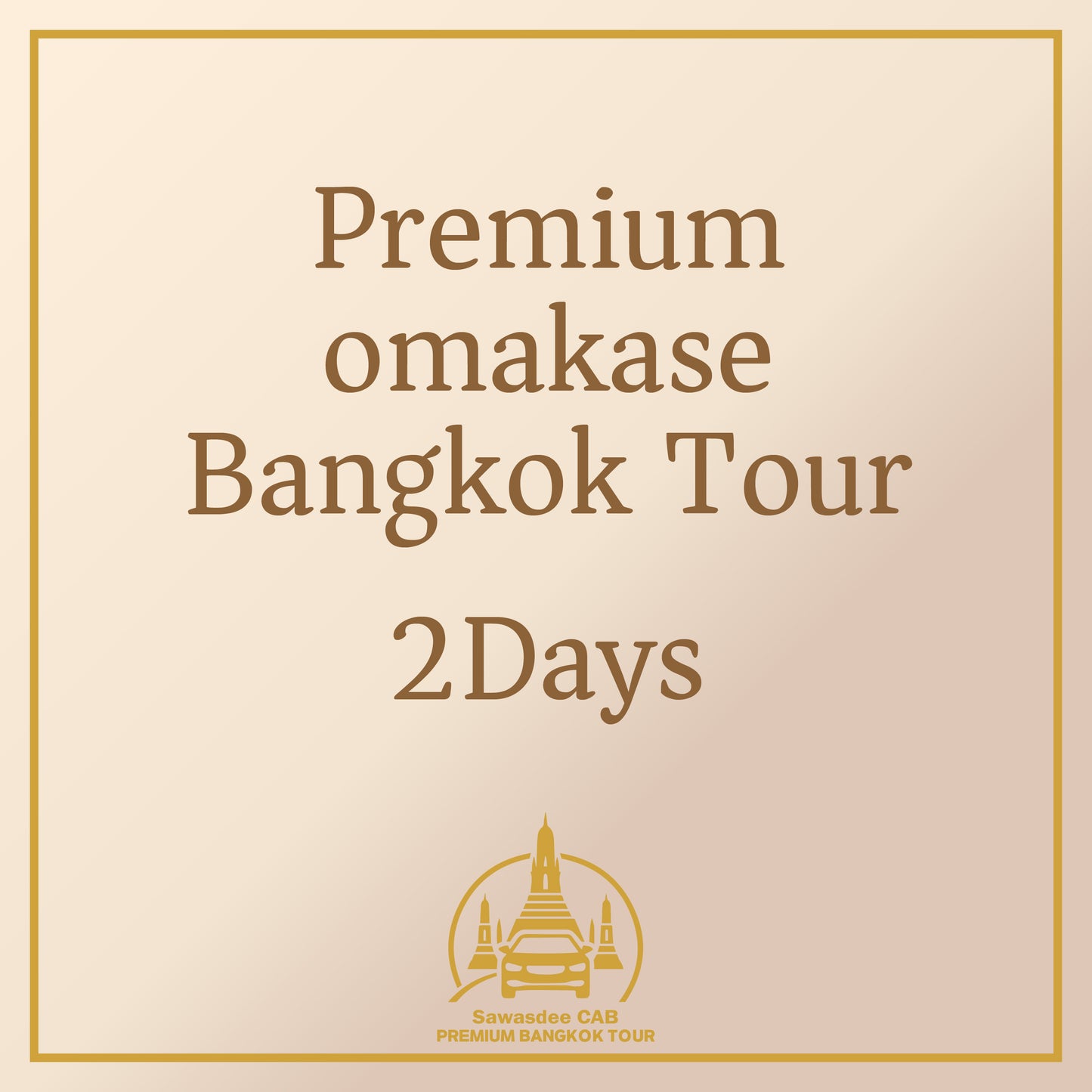 Premium omakase  Bangkok Tour - 2 Days